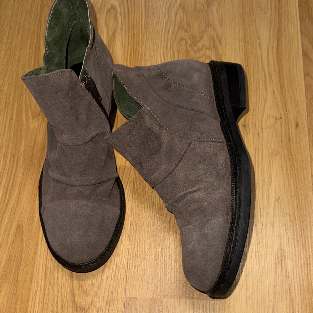 Oroscuro size EUR 36 6 NEW Brown Taupe Ankle Booties boots suede leather ankle